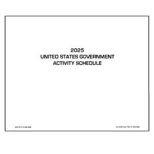 Unicor 2025 US Government Activity Schedule, Single Schedule